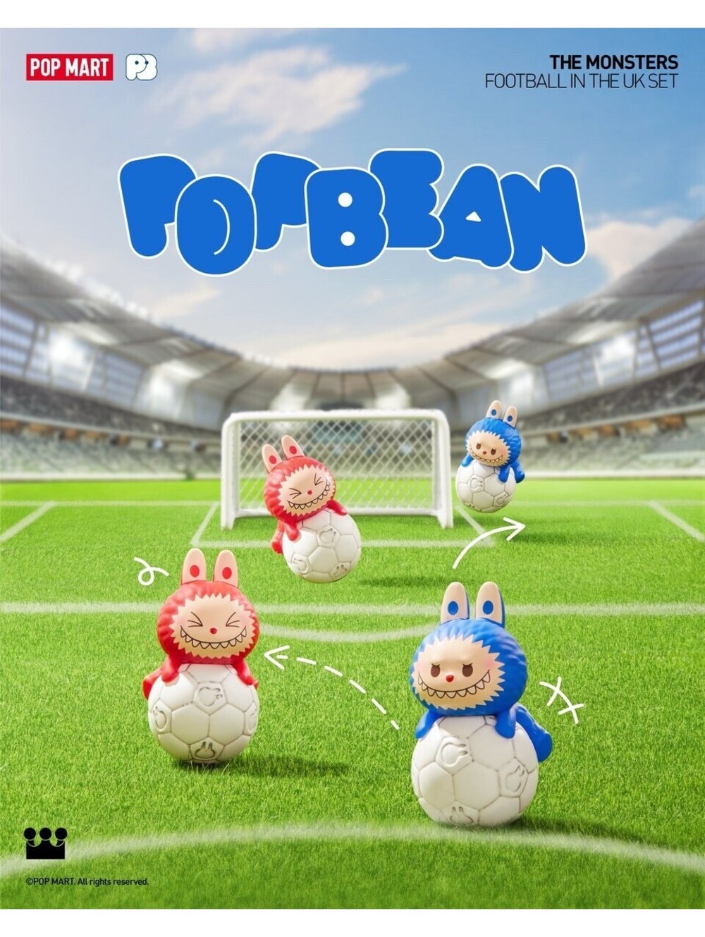 Pop Mart The Monsters Football In The UK Set - UK Limited - Pop Beans US Seller